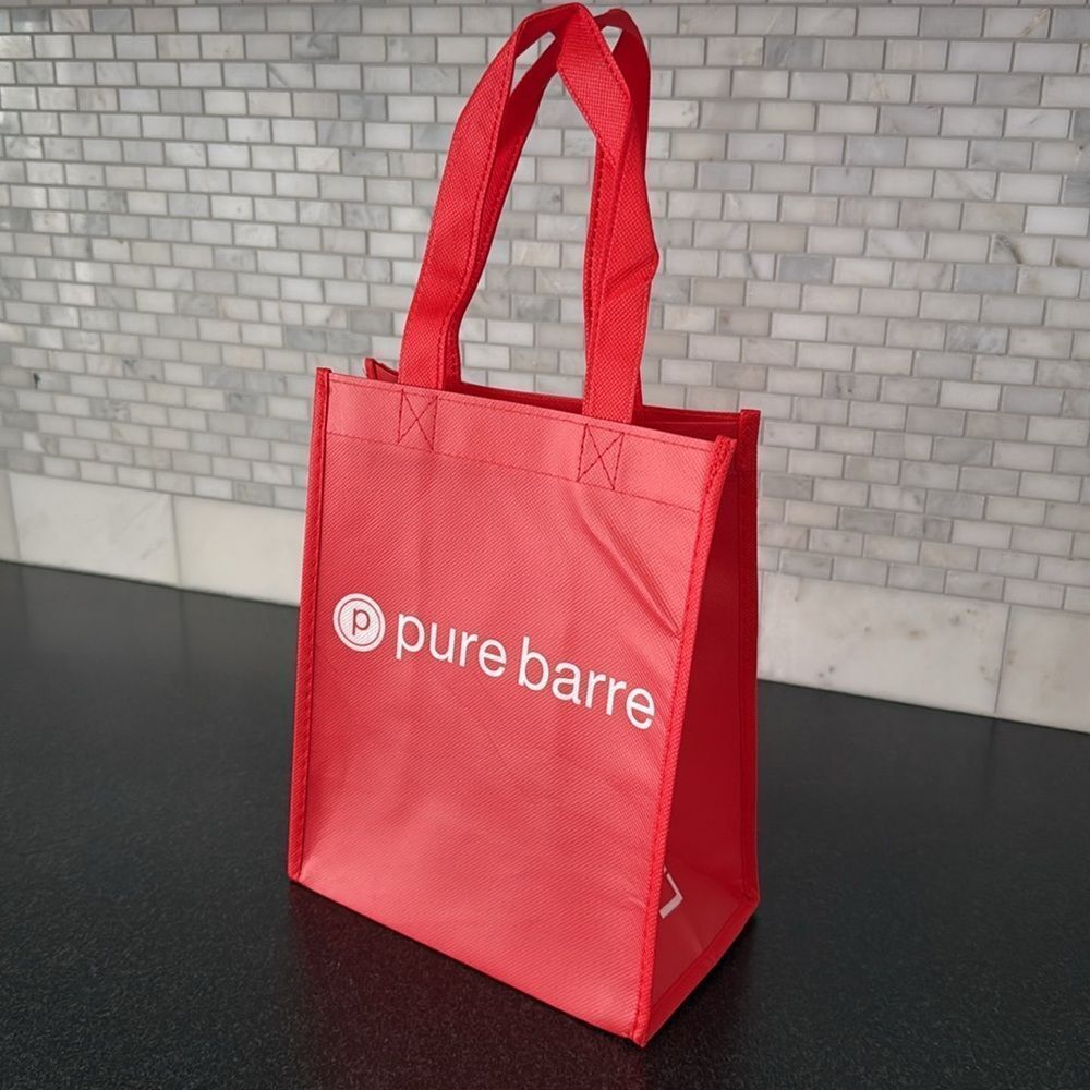 Pure Barre Red Reusable Gift Bag Tote – 8.25”x10”x4.75” – New Unused Bag